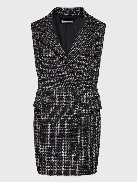 Glamorous Glamorous Pletena obleka CK6798 Črna Regular Fit