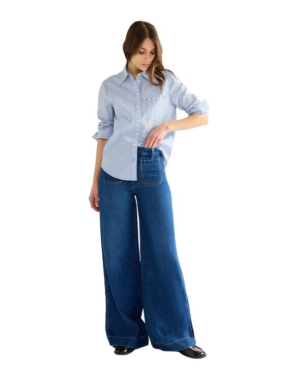 Wrangler Wrangler Koszula 112386758 Niebieski Regular Fit