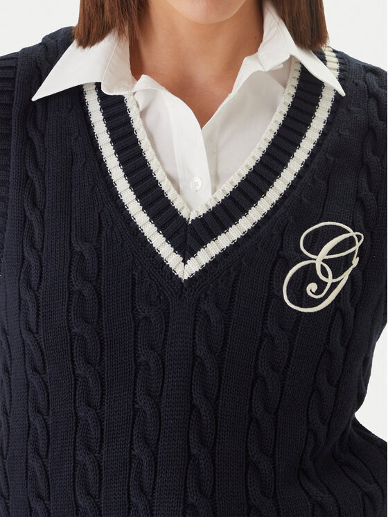 Gant Gant Sveter 4805441 Tmavomodrá Regular Fit