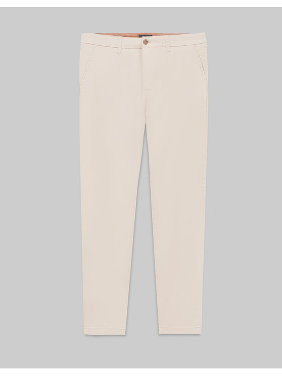 Borgio Borgio Spodnie materiałowe sagrado Beżowy Slim Fit