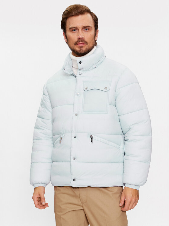 United Colors Of Benetton Giubbotto piumino 2NIWUN040 Celeste Regular Fit Modivo
