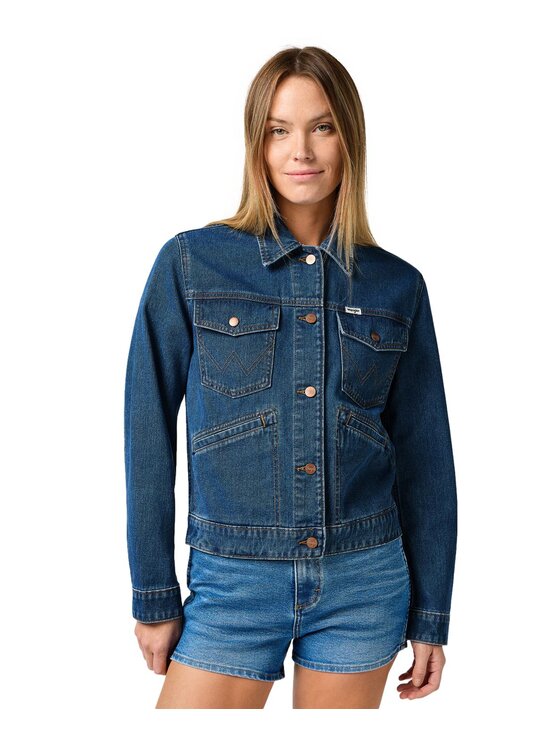 Wrangler Wrangler Kurtka jeansowa 112362331 Niebieski Relaxed Fit