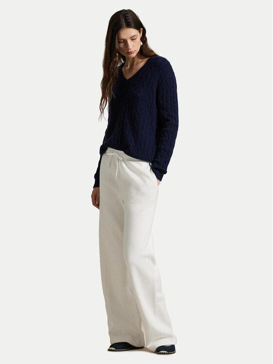 Polo Ralph Lauren Polo Ralph Lauren Spodnji del trenirke 211977959003 Bela Wide Leg