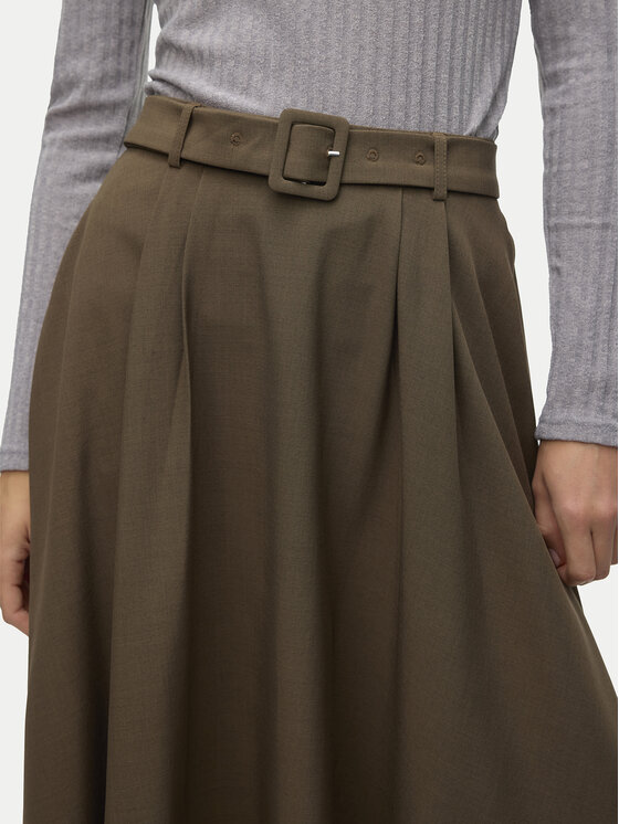 Vero Moda Vero Moda Spódnica trapezowa Tarisa 10318628 Brązowy Regular Fit