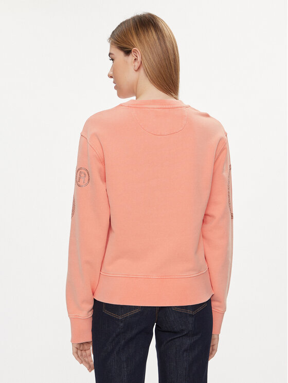 Guess Guess Pulóver Vintage Logo W4GQ10 KC8I0 Koral Relaxed Fit