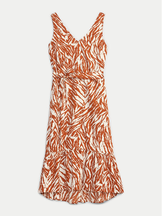 Gap Gap Poletna obleka 856730-01 Rjava Regular Fit