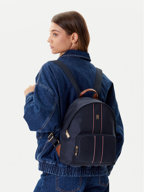 Tommy Hilfiger Tommy Hilfiger Zaino Popette Dome AW0AW17651 Blu scuro