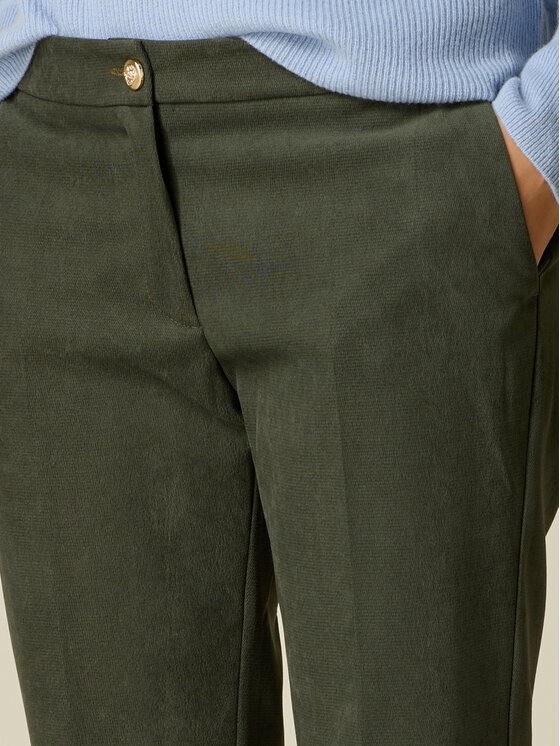 Oltre Oltre Pantaloni di tessuto P062R009574N035 Verde Regular Fit