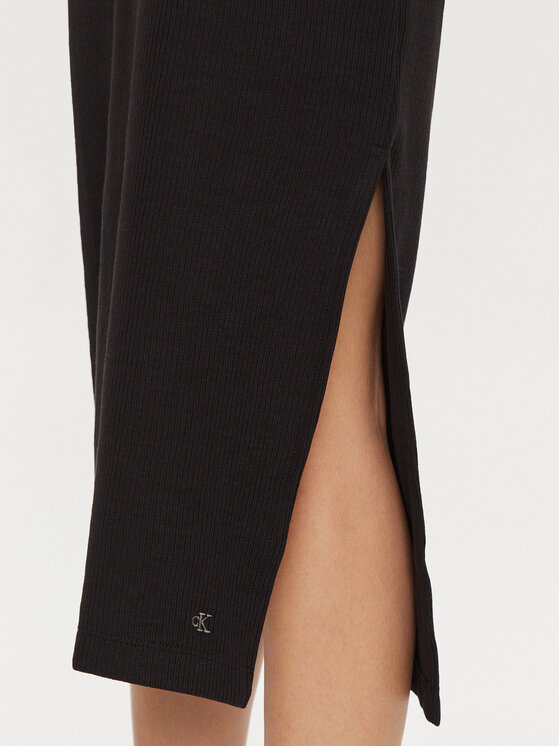 Calvin Klein Jeans Calvin Klein Jeans Φόρεμα υφασμάτινο J20J224165 Μαύρο Slim Fit