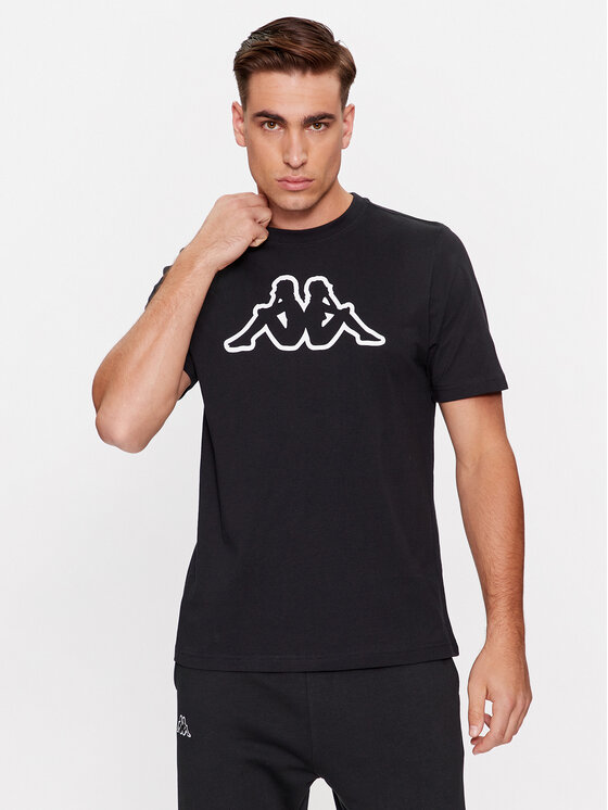 Kappa Kappa T-krekls Logo Korpo Cromen 303HZ70 Melns Regular Fit