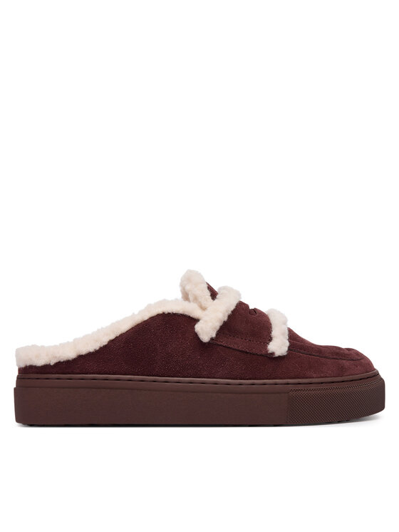 Inuikii Inuikii Šlepetės Mule Wool 1004.017.0011 Tamsiai ruda