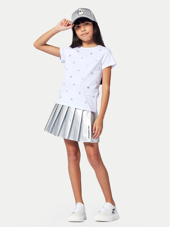 Karl Lagerfeld Kids Karl Lagerfeld Kids T-Shirt Z30571 S Bílá Regular Fit