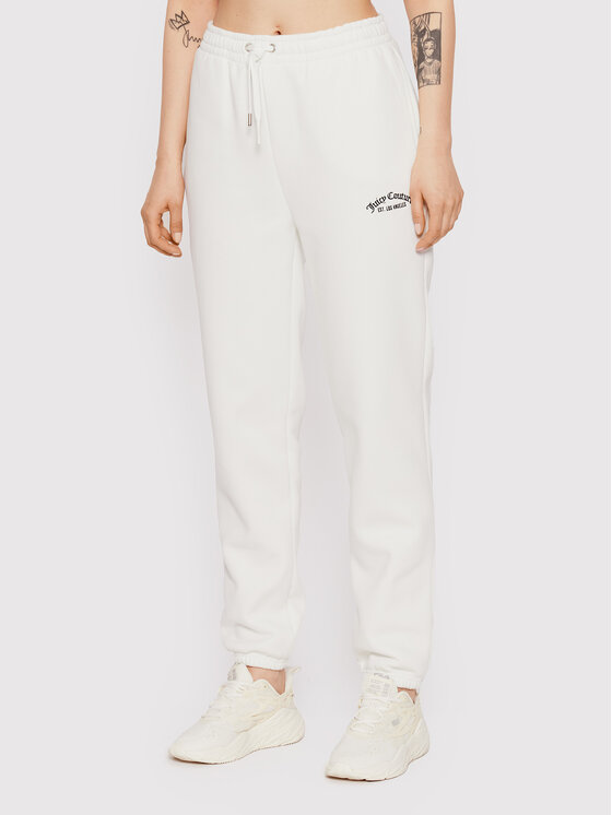 Juicy Couture Spodnji del trenirke Wendy JCRB122004 Bela Regular Fit