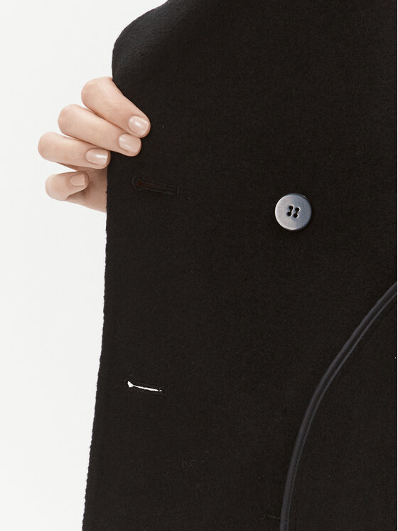 Luisa Spagnoli Luisa Spagnoli Prehodni plašč Sughero 540209 Črna Regular Fit