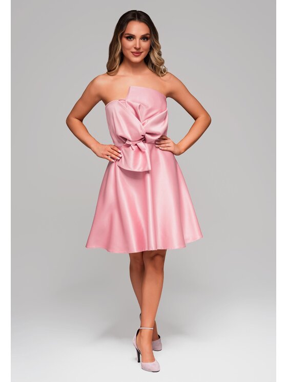Ombre Ombre Sukienka koktajlowa LA-OM-DLR122 Różowy Regular Fit
