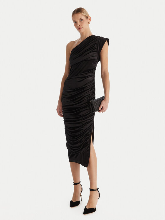 Babylon Babylon Коктейлна рокля MF0219 Черен Slim Fit