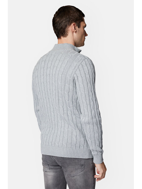 Lancerto Lancerto Sweter Ronald SW073223000089 Szary Regular Fit