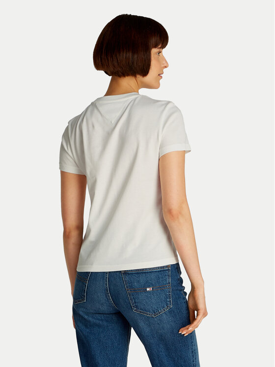 Tommy Jeans Tommy Jeans T-shirt Bubble DW0DW21338 Bijela Regular Fit