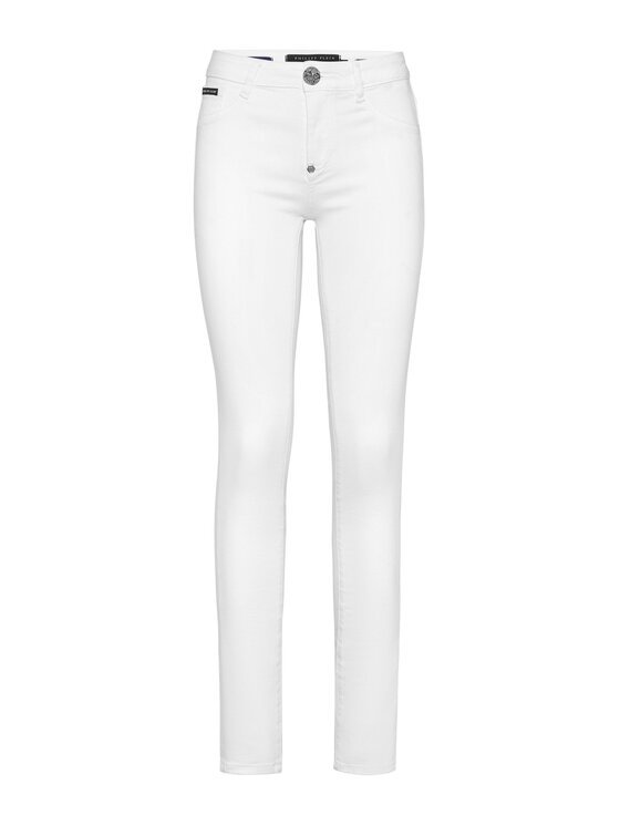 PHILIPP PLEIN PHILIPP PLEIN Jegginsy 22291 Biały Jegging Fit