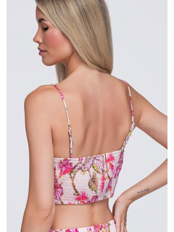 Ombre Ombre Top OW-TS-E0080 Różowy Slim Fit
