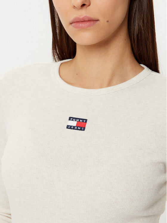 Tommy Jeans Tommy Jeans Blusa DW0DW20178 Écru Slim Fit