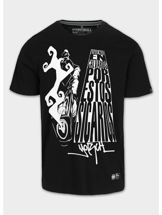 PITBULL PITBULL T-Shirt ESQUELETO Czarny Regular Fit