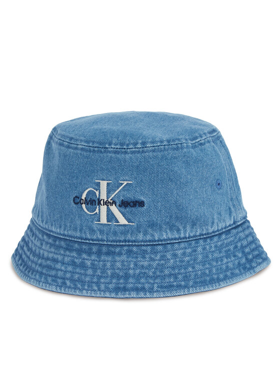 Calvin Klein Calvin Klein Klobouk Mono Logo Denim Bucket Hat LV04G5021G Modrá