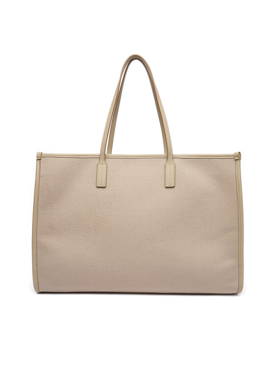 Tommy Hilfiger Tommy Hilfiger Ročna torba Th City Large Tote Melton AW0AW18215 Bež