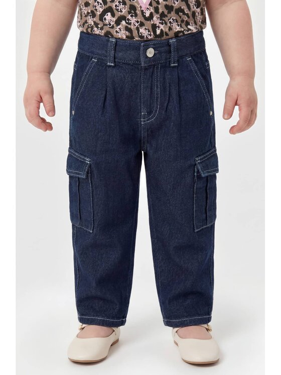 Guess Kids Guess Kids Spodnie materiałowe 183395 Niebieski Regular Fit