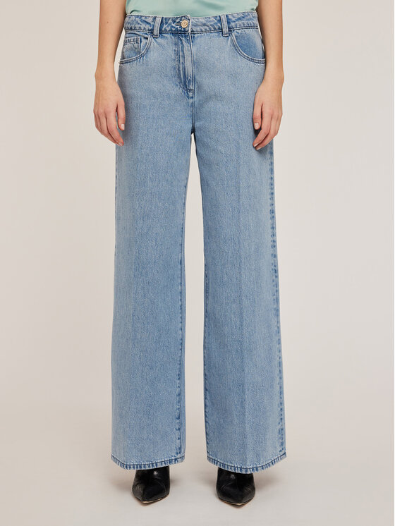 Motivi Motivi Jeansy P531Q103771N004 Turkusowy Over Fit