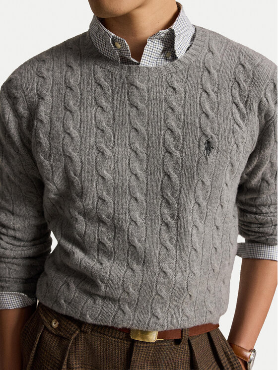 Polo Ralph Lauren Polo Ralph Lauren Sveter 710876762012 Sivá Regular Fit