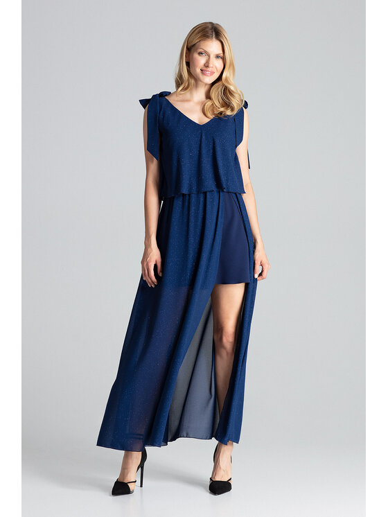 FIGL FIGL Sukienka M691 Granatowy Regular Fit