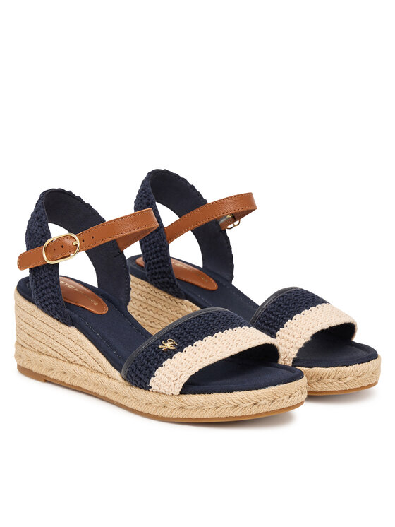 Tommy Hilfiger Tommy Hilfiger Espadrillas Mid Espad Wedge Crochet FW0FW09516 Blu scuro