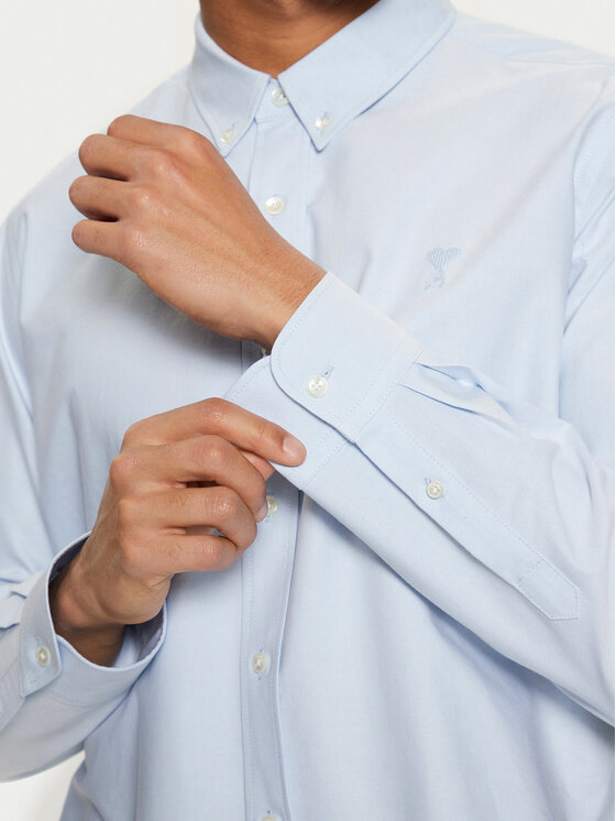 AMI PARIS AMI PARIS Camicia USH060.CO0031 Celeste Regular Fit