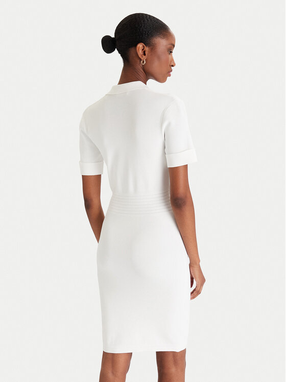 Guess Guess Úpletové šaty W5YK29 Z0130 Bílá Slim Fit