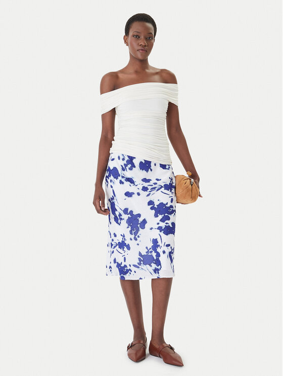 Calvin Klein Calvin Klein Φούστα midi LV044F608G Λευκό Regular Fit