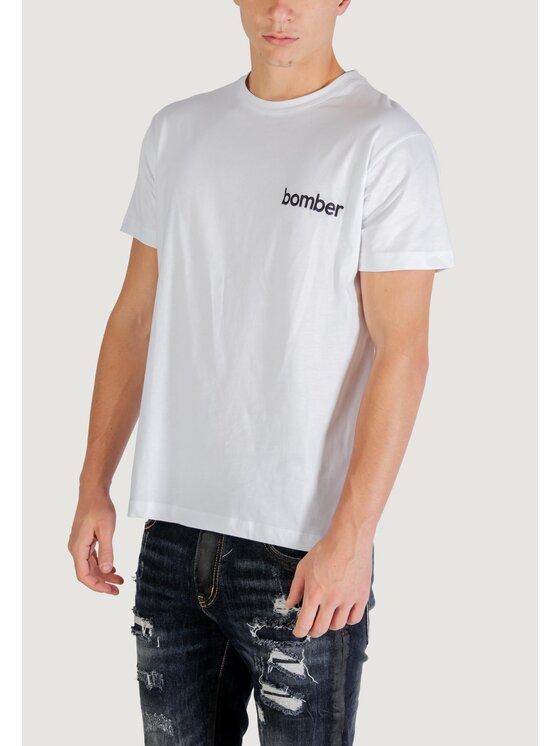 The Bomber The Bomber T-shirt Logo Bianco Shirt Fit