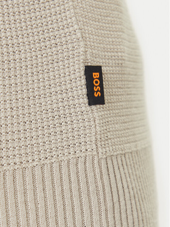 BOSS BOSS Sveter Klapok 50548673 Béžová Regular Fit