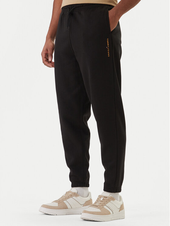 Tommy Jeans Tommy Jeans Melegítő alsó Linear DM0DM23014 Fekete Regular Fit