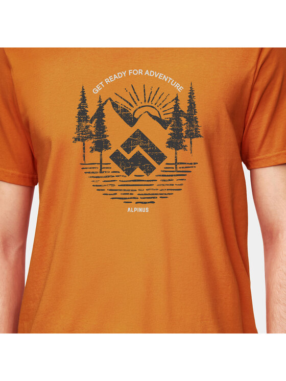 Alpinus Alpinus T-Shirt Kitreli Pomarańczowy Regular Fit