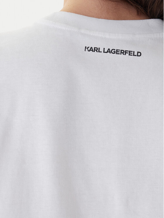 KARL LAGERFELD KARL LAGERFELD Tricou B1W17032 Alb Relaxed Fit