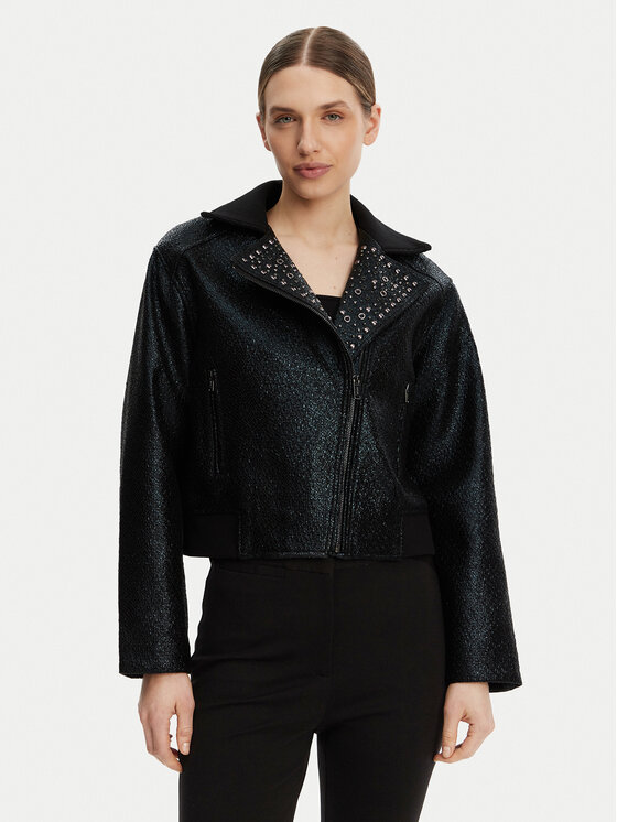 DKNY DKNY Átmeneti kabát P4JJ6XIY Fekete Regular Fit