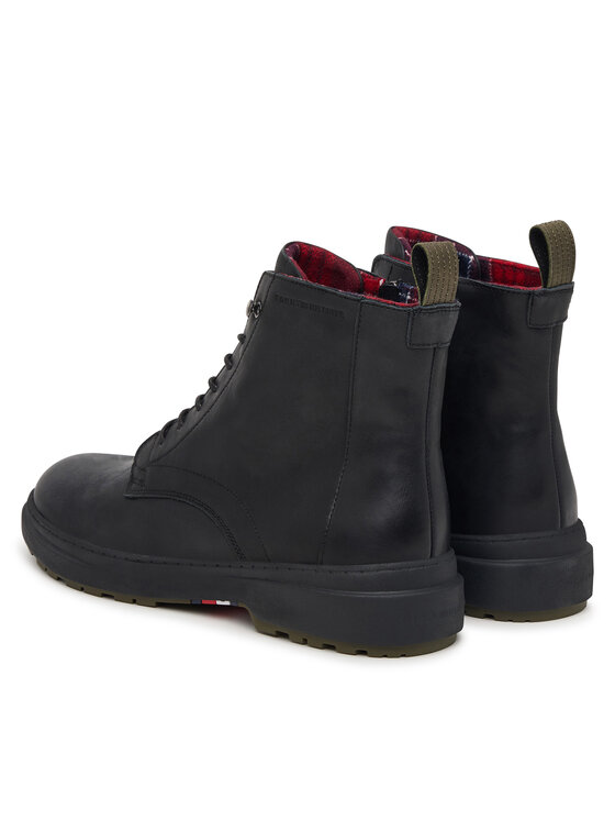 Tommy Hilfiger Tommy Hilfiger Μποτίνια Hilfiger Outdoor Warm Lth Boot FM0FM05960 Μαύρο