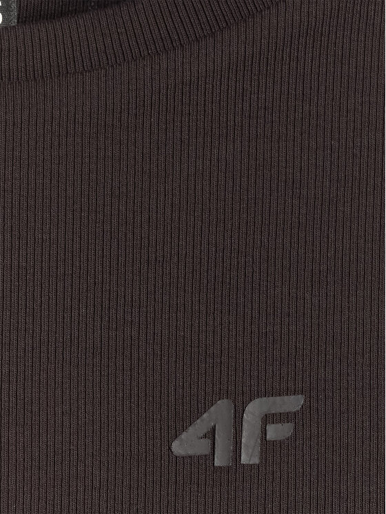 4F 4F Tank top ESSENTIAL 3 Brązowy ciemny Slim Fit