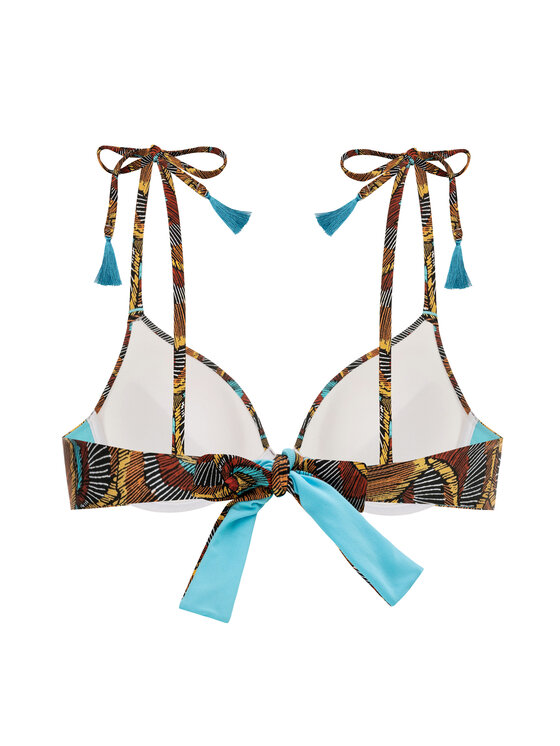 Miss Lou Miss Lou Bikini pezzo sopra G-BR1-BR Marrone