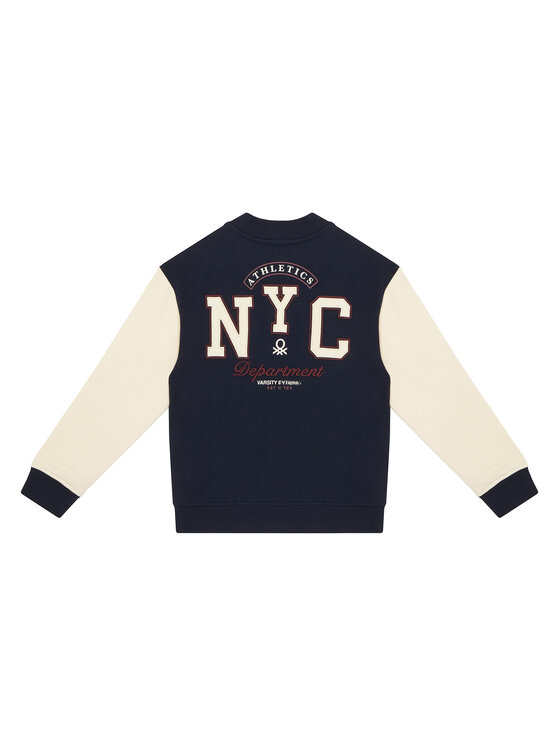 United Colors Of Benetton United Colors Of Benetton Majica dugih rukava 32N4C505F Tamnoplava Regular Fit