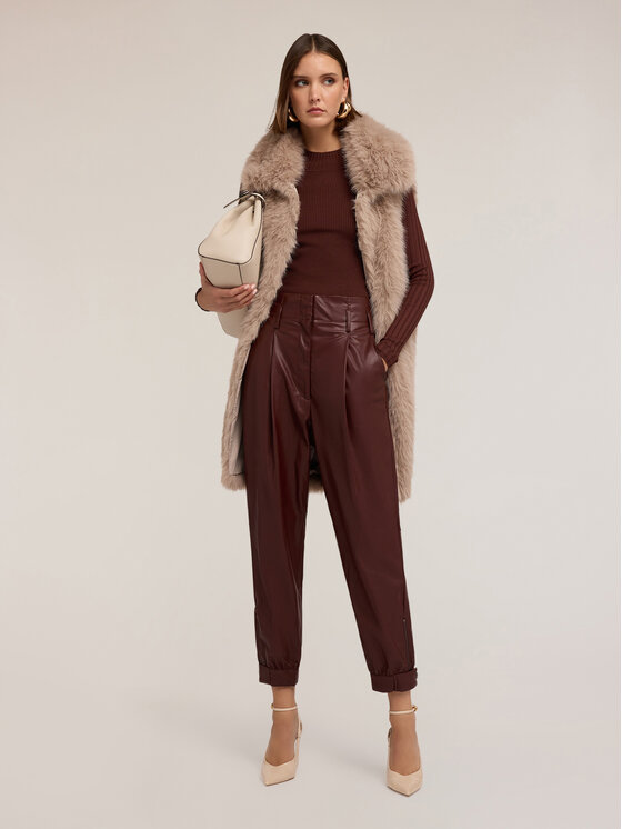 Motivi Motivi Pantaloni di tessuto P314Q004244N022 Marrone Regular Fit