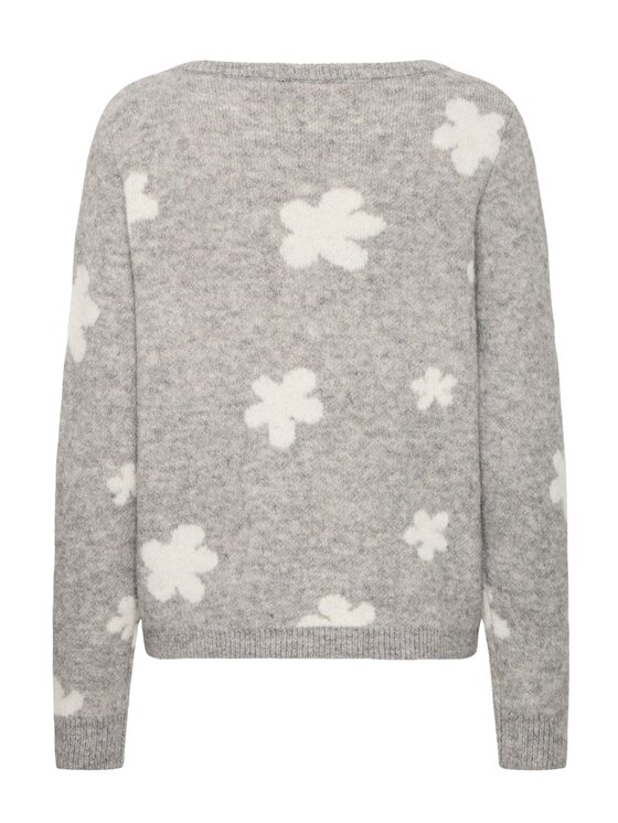 ICHI ICHI Maglione Maglia ihkamara ls23 Grigio Regular Fit