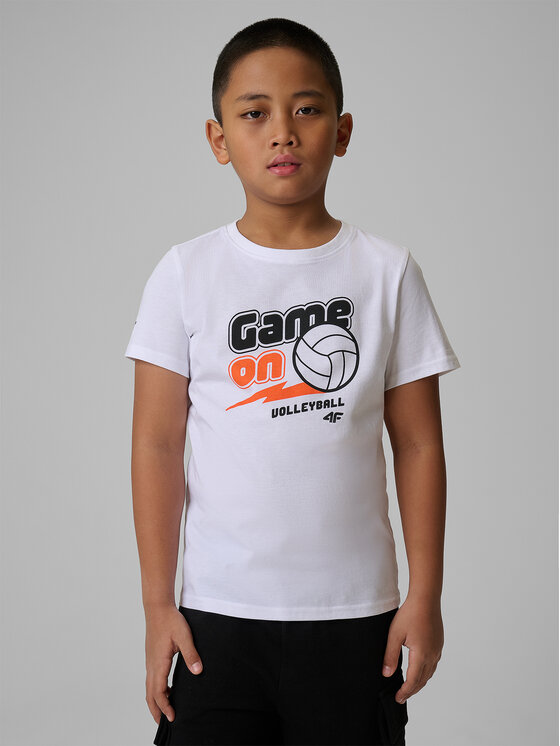 4F 4F T-Shirt COMMUNITY SPORTS Biały Regular Fit