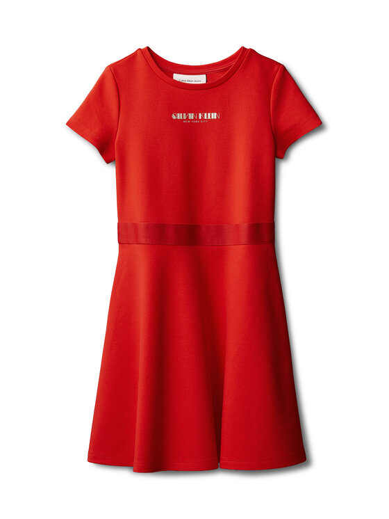 Calvin Klein Jeans Calvin Klein Jeans Kleid für den Alltag IG0IG03099 Rot Regular Fit